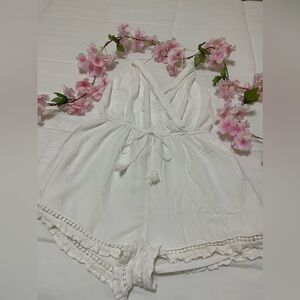 Cotton On White Sleeveless Romper